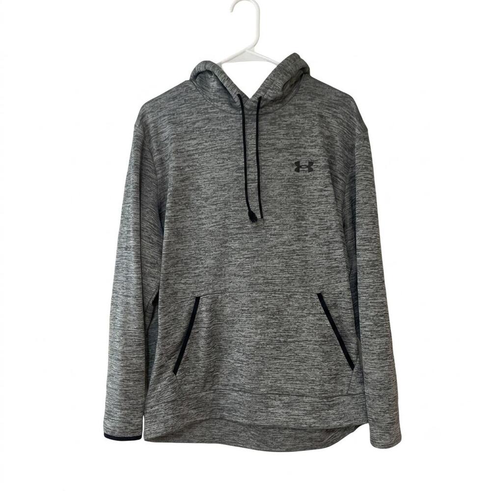 Under Armour Men's Grey Heathered Fleece Pullover Hoodie